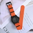 thumbnail image 2 of ANNEFIT Nylon Watch Band 22mm, One-Piece Waterproof Military Watch Straps with Heavy Black Buckle (Orange), 2 of 4