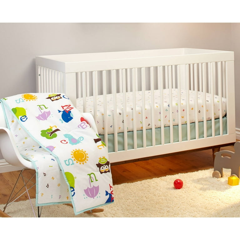 Alphabet top crib bedding