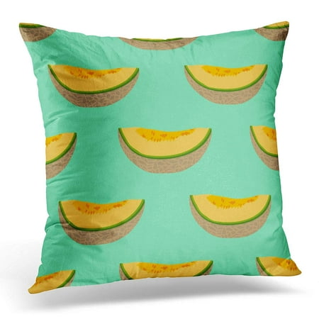 ECCOT Green Food Melon Summer Fruits with White Popsicle Pillowcase Pillow Cover Cushion Case 20x20