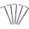 thumbnail image 1 of Gancho de tornillo de metal TUNC en forma de L 30 piezas 67 mm x 22 mm, 1 of 5