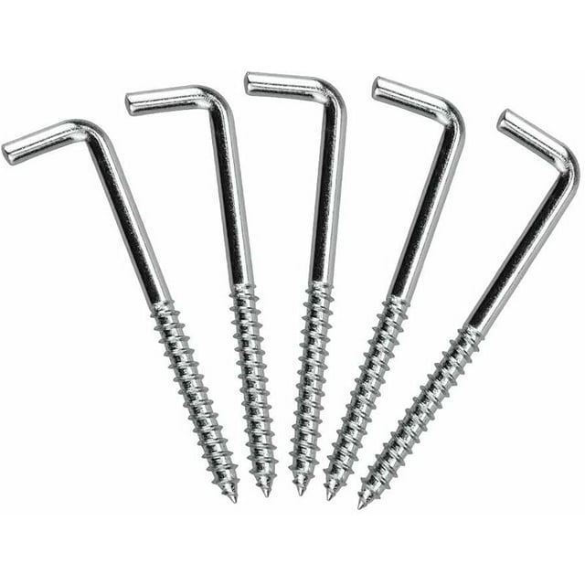 Gancho de tornillo de metal TUNC en forma de L 30 piezas 67 mm x 22 mm