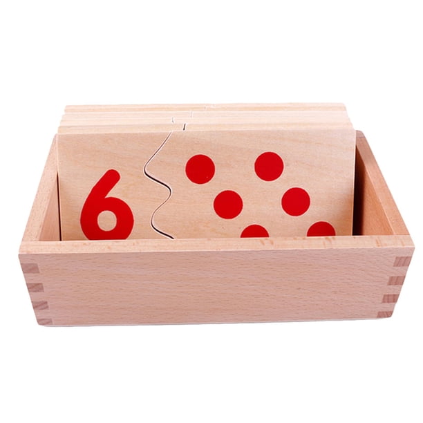Montessori Matemáticas Número Rompecabezas Juguete Familia Conjunto Material Didáctico