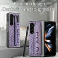 thumbnail image 6 of PU Leather Case for Samsung Galaxy Z Fold 7 with Wristband, Slim Lightweight Shockproof Folio Protective Phone Case Cover with Pen Holder & Hand Strap for Samsung Galaxy Z Fold 7, Purple, 6 of 10
