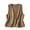 Khaki, variant on Women's V-Neck Sleeveless Casual Retro Vest Cardigan with Wooden Buttons & Pockets | Loose Fit Solid Color | Daily/Casual/Office/Streetwear