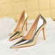 thumbnail image 4 of Nuevo estilo, tacones altos sexis finos para banquetes para mujer, tacones puntiagudos de metal, bombas súper clásicas, zapatos de novia altos de lujo para boda para mujer, 4 of 5