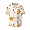 thumbnail image 5 of Picia Squirrel Maple Leaves And Nuts Men's Linen Shirts Short Sleeve Cuban Beach Shirts Casual Shirts Button Down Shirt for Men Beach Summer Wedding Shirt-Medium, 5 of 7