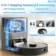 thumbnail image 2 of Robot aspirador y fregona FIXR, autovaciado, 60 días de autonomía, programación, 180 minutos de autonomía, mapeo del hogar, Wi-Fi/App/Alexa/Control remoto, ideal para mascotas, suelos duros y alfombr, 2 of 5