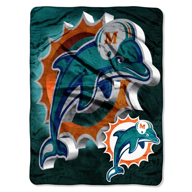 NFL Dolphins 60x80 Micro Raschel Blanket - Walmart.com ...