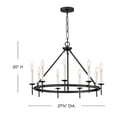 thumbnail image 5 of 47475BK Hinkley Lighting Copley - 45W 9 LED Medium Ring Chandelier-20 Inch Tall and 27.75 Inch Wide-Black Finish, 5 of 8