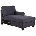 thumbnail image 5 of Devion Furniture Woven Fabric U-Shaped Sectional Sofa in Dark Gray, 5 of 5