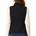 thumbnail image 4 of ZQGJB Plus Size Fall Jackets for Women Lightweight Sleeveless Full Zip up Casual Lapel Collared Anorak Cargo Vest with Multi-Pockets Black M, 4 of 9