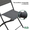 thumbnail image 4 of Juego De Comedor Mueble Exterior Para Jardín Mesa y 2 Sillas gris, 4 of 7