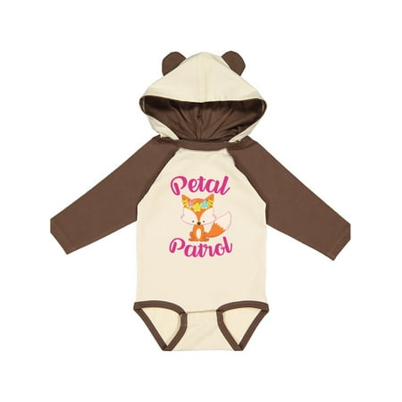 

Inktastic Petal Patrol with Cute Fox Gift Baby Girl Long Sleeve Bodysuit