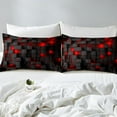 thumbnail image 5 of Manfei Black Red Gradient Twin Comforter Sets, Stripes Bedding Set, 2pcs, 5 of 8