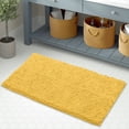 thumbnail image 4 of Bathroom Mat By LuxUrux-Extra-Soft Plush Bath Shower Bath Mat,1'' Chenille Microfiber Material, Super Absorbent Shaggy Bath Rug. Machine Wash & Dry (15 x 23, Yellow), 4 of 5
