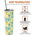 thumbnail image 6 of Pineapple Gifts for Women Pineapple Tumbler With Lid and Straw Insulated Stainless Steel Pineapple Skinny Tumblers 20oz Pineapple Cup Travel Coffee Mug Pineapple Decor Stuff, 6 of 6
