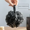 thumbnail image 2 of Bamboo Charcoal Bath Ball Black Shower Loofah Sponge Mesh Pouf Body Scrubber Exfoliating Cleansing Soothen Skin Tool, 2 of 9