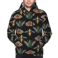 thumbnail image 4 of KLL Wasp Cockchafer Butterfly Print Mens Hoodie Long Sleeve Casual Pullover Hooded Sweatshirt Fashion Drawstring Hoodies with Pocket-X-Large, 4 of 6