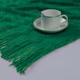 thumbnail image 5 of PiccoCasa Soft Tassel Throw Blanket,100% Arcylic Decorative Knitted Blanket 50x60 inch, Green, 5 of 8