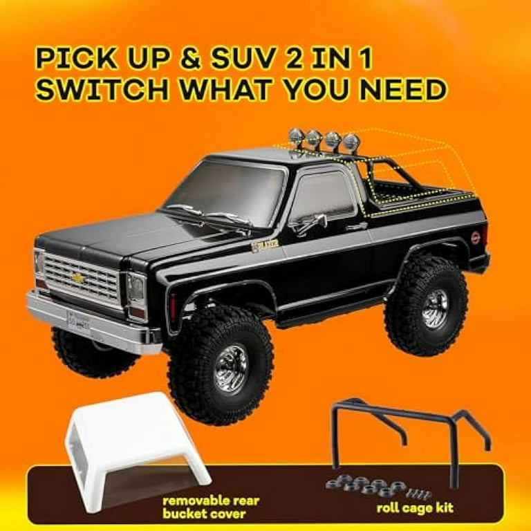 FMS 1/10 RC Chevy K5 Blazer Crawler, 2.4GHZ 11CH, Two-Speed