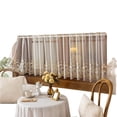 thumbnail image 5 of Faty-T Lace Kitchen Tier Curtains, Sheer Scalloped Floral Embroidered Small Cafe Curtain, Light Filtering Short Curtains for Living Room Bathroom, 5 of 6