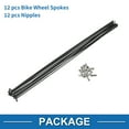 thumbnail image 4 of Unique Bargains Bicycle Spokes 14G Bike Wheel Spokes 304 Stainless Steel 1 Set Black-295mm, 4 of 7