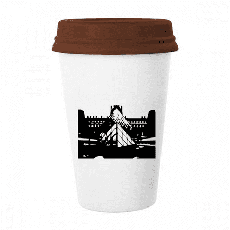 

Louvre Museum Renaissance Seine Mug Coffee Drinking Glass Pottery Cerac Cup Lid