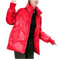 thumbnail image 1 of Chaquetas para mujer Prendas de abrigo Abrigo con cremallera de invierno de imitación Chaquetas largas y sólidas Abrigos de bolsillo Odeerbi ODB-3, 1 of 6