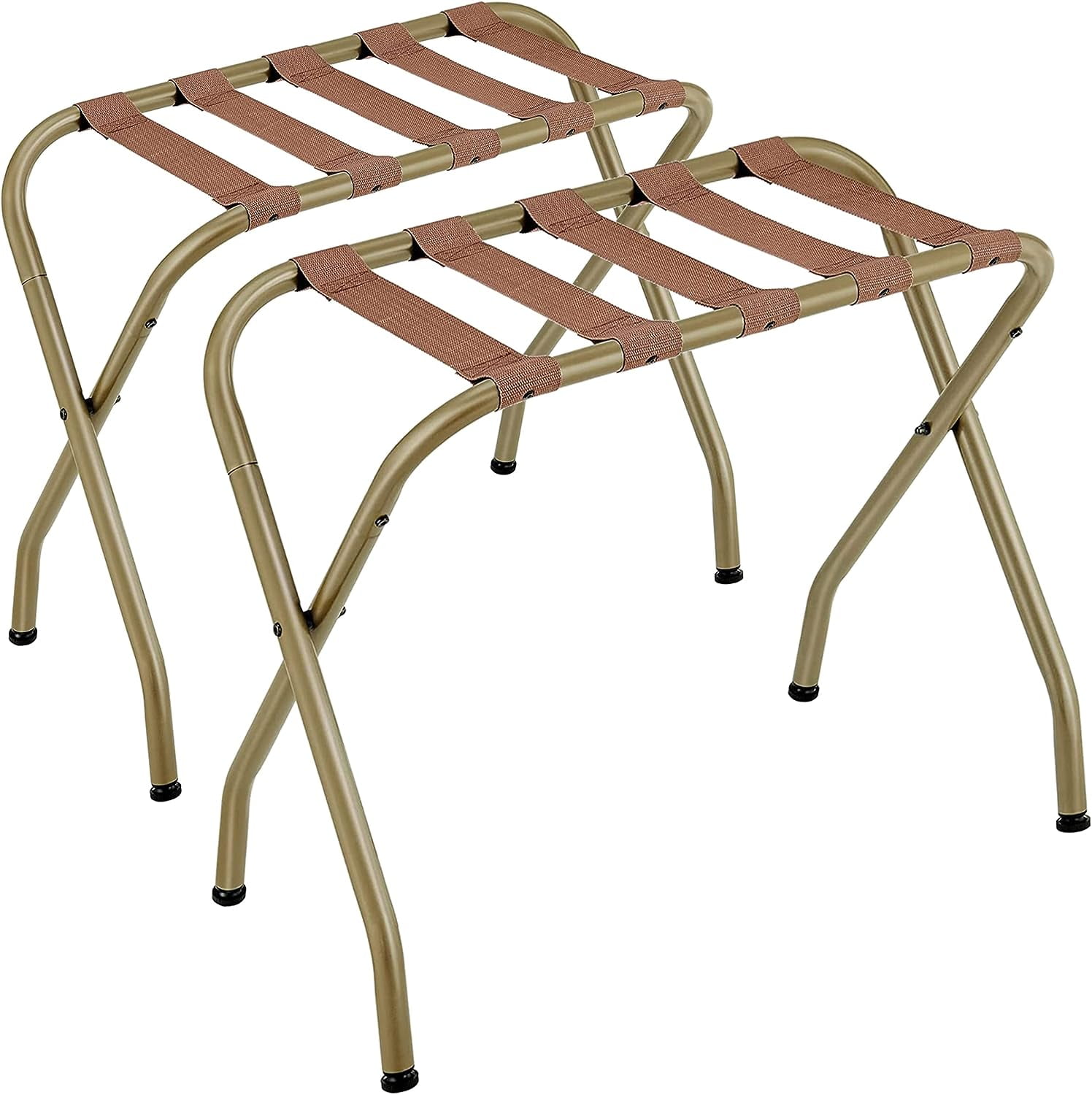 SONGMICS Luggage Rack Set of 2 Foldable Folding Suitcase Stand for