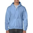 thumbnail image 1 of Gildan Men's Fleece Zip Hooded Sweatshirt Carolina Blue Small, 1 of 2