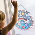 thumbnail image 2 of Melissa & Doug Stained Glass Made Easy Craft Kit: Dolphins - 180+ Stickers, 2 of 9