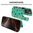 thumbnail image 6 of WIRESTER Case with Card Holder, RFID Blocking Wallet Case Durable PU Leather Kickstand Slim Heavy Duty Shockproof Protective Case for Apple iPhone 16 Pro 6.3" 2024, Chicken Pattern, 6 of 7