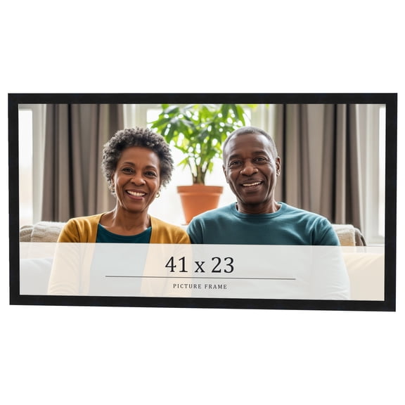 41x23 Frame Black Real Wood Picture Frame Width 0.75 inches | Interior Frame Depth 0.5 inches |