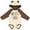 Natural & Brown w Ears, variant on My Aunt Graduated and I'm Super Proud Boys or Girls Long Sleeve Baby Bodysuit