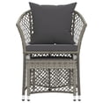 thumbnail image 2 of vidaXL 2 Piece Garden Lounge Set with Cushions Grey Poly Rattan, 2 of 5
