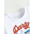 thumbnail image 5 of Bagilaanoe 4th of July Clothes for Toddler Baby Boys Short Sleeve Letter Print T-shirt Tops + Shorts + Headband 6M 12M 18M 24M 3T Kids Independence Day Outfits 2pcs Short Pants Set, 5 of 8