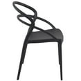 thumbnail image 2 of Luxury Commercial Living 32.25" Black Outdoor Patio Round Dining Chair, 2 of 7