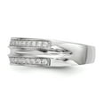 thumbnail image 3 of Sterling Silver Rhodium-plated & CZ Men's Ring - Size 11, 3 of 3