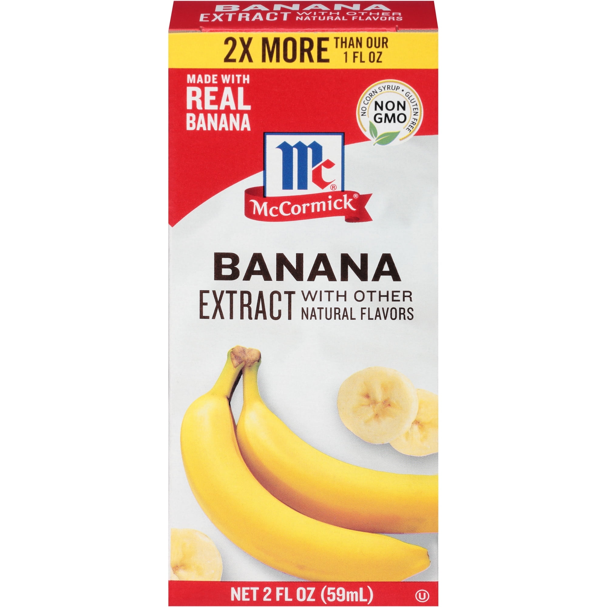 McCormick Non-GMO Gluten Free Banana Extract, 2 fl oz Box