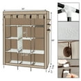 thumbnail image 5 of UWR-Nite Portable Wardrobe Closet Clothes Organizer No-Woven Fabric Cover with 10 Storage Shelves, 1 Hanging Sections and 6 Side Pockets, 5 of 7