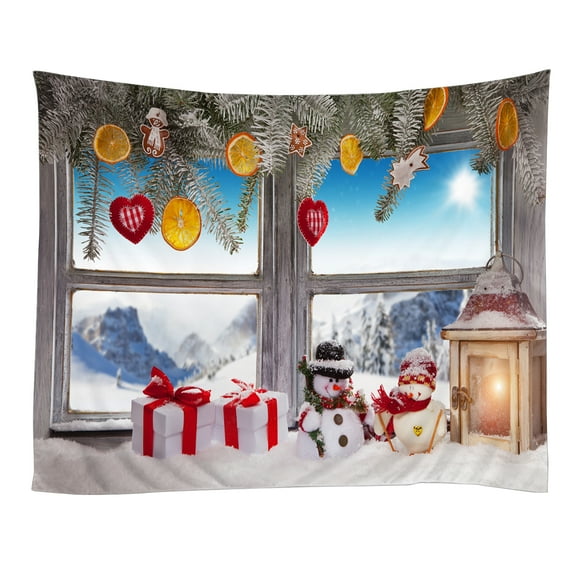 yeacher Festive Polyester Wall Hanging Tapestry 80x60 Inch, Waterproof & Quick-Dry, Multicolor Christmas Decor for Bedroom, Living Room, or Beach Picnic