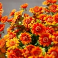 thumbnail image 7 of 20 Bundles Artificial Mums - Artificial Outdoor Sunset Flowers, UV Resistant Look Real, for Balcony Porch Patio （F), 7 of 7