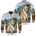 thumbnail image 3 of Welcome Fall Western Cowboy Collie Enjoys Majestic Autumn All Over Print 3D Baseball Jacket Collie Dog Lover Gifts Idea Bomber Jacket Softball - 01007, 3 of 6