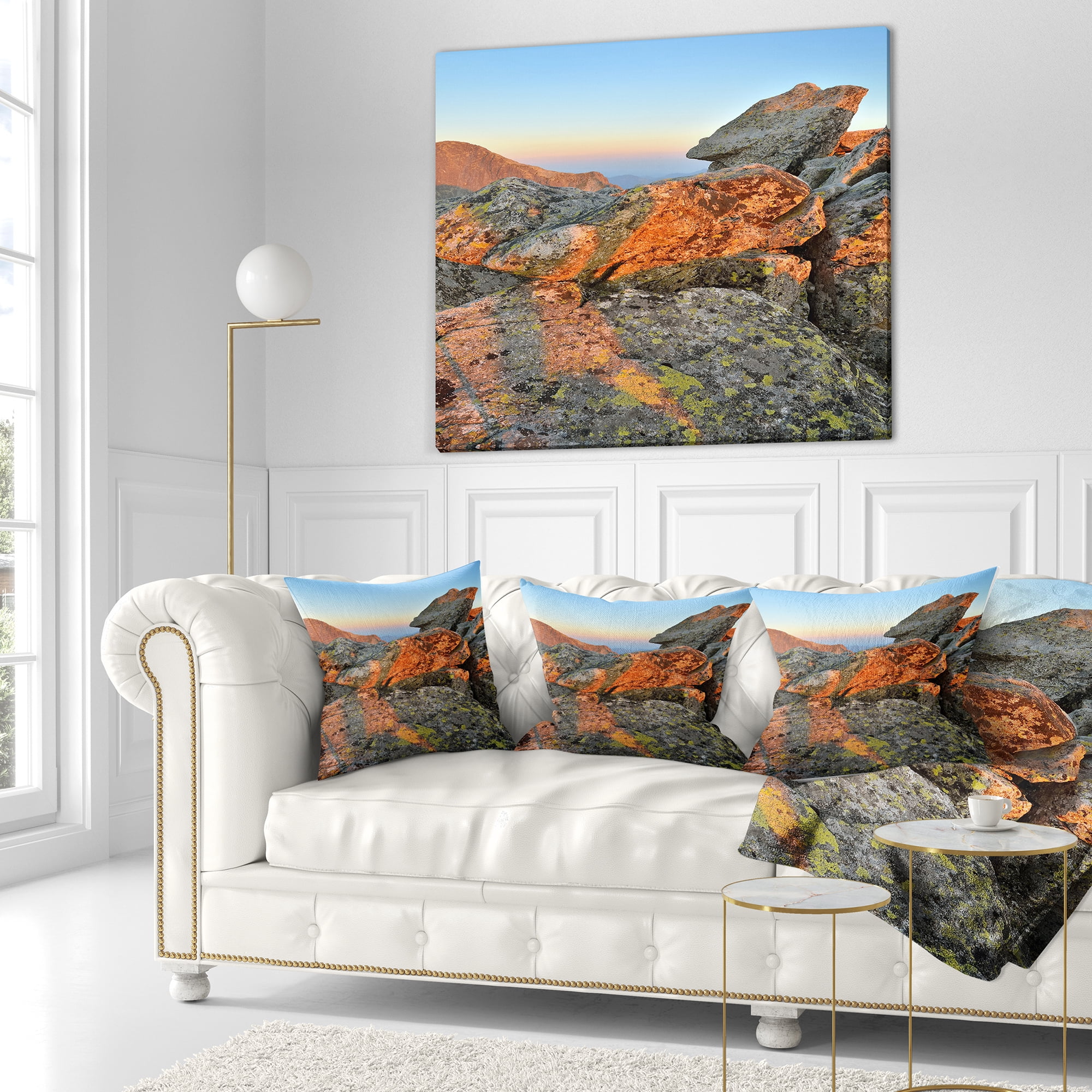 Designart Tatra Mountains Peak - Landscape Photography Throw Pillow - 18x18