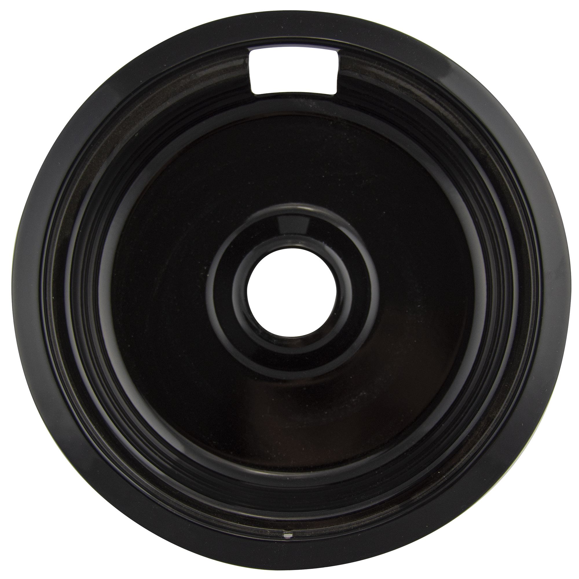 Range Kleen P110 Style F One Large Heavy Duty Black Porcelain Drip Bowl