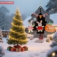 thumbnail image 3 of Metal Hanging Christmas Tree Wind Spinner - Festive Design with Layered Tree Colorful Flags and Snowflakes for Garden Decor, 3 of 7