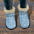 thumbnail image 5 of Psesaysky Blue Snow Boots with Snowflakes for Students Women Wide Toe Comfortable Plush Winter Boots Soft and Warm Flannel Lining, 5 of 7