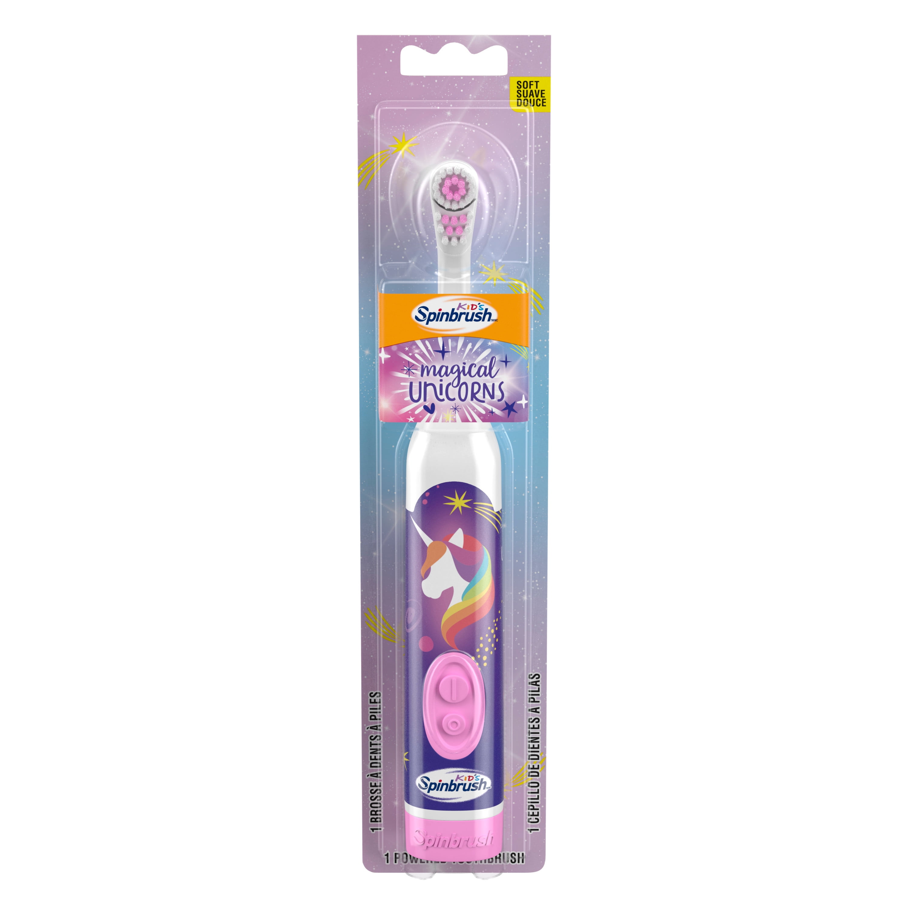Magical Unicorn Kids Spinbrush Electric Battery Toothbrush, Soft, 1 ct