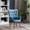 Blue, variant on Silky White Button Back Accent Chair / Comfortable for Long Sitting
