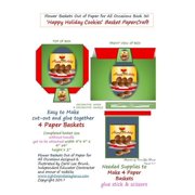 Flower Baskets Out of Paper for All Occasions: Flower Baskets Out of Paper for All Occasions Book 30 : Happy Holiday Cookies Basket PaperCraft Gift Box (Series #36) (Paperback)